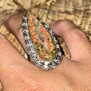 Unakite Ring Size 8 1/2
